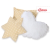 3 puder  Beige Polkaprikker