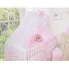 5-delt sengesæt til babyseng Hanging Hearts  Lyserød Pink Striber