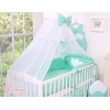 5-delt sengesæt til babyseng Hanging Hearts  Mint