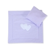Baby barnevogn sengesæt i 2 dele - Hanging hearts  Lilla