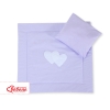 Baby barnevogn sengesæt i 2 dele - Hanging hearts  Lilla