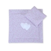 Baby barnevogn sengesæt i 2 dele - Hanging hearts  Lyserød Pink Blomstereng Blomster