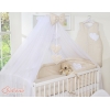 Baby seng myggenet lavet af tyl for tremmeseng - Hanging Hearts  Beige Sifonki