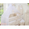 Baby seng myggenet lavet af tyl for tremmeseng - Hanging Hearts  Beige Sifonki