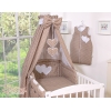 Baby sengehimmel lavet af bomuld for tremmeseng - Hanging Hearts  Polkaprikker Bomuld