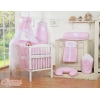 Baby sengehimmel lavet af tyl - Hanging Hearts  Lyserød Pink Sifonki