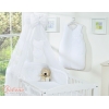 Baby sengesæt i 7 dele med sengehimmel - Hanging Hearts  Hvid