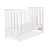 Baby tremmeseng 120x60 Lorenzo III  Lyserød Hvid Pink