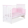 Baby tremmeseng 120x60 Lorenzo III  Lyserød Hvid Pink