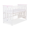 Baby tremmeseng 120x60 Lorenzo III  Lyserød Hvid Pink