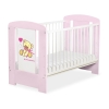 Baby tremmeseng 120x60cm Bamse med sløjfe  Lyserød Pink