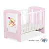Baby tremmeseng 120x60cm Bamse med sløjfe  Lyserød Pink