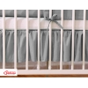 Baby tremmeseng dekorativ støv flæse-kantskjuler 120x60cm - Hanging Hearts  Antracit
