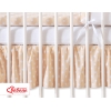 Baby tremmeseng dekorativ støv flæse-kantskjuler 120x60cm - Hanging Hearts  Beige Polkaprikker