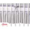 Baby tremmeseng dekorativ støv flæse-kantskjuler 120x60cm - Hanging Hearts  Grå