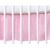 Baby tremmeseng dekorativ støv flæse-kantskjuler 120x60cm - Hanging Hearts  Lyserød Pink