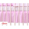 Baby tremmeseng dekorativ støv flæse-kantskjuler 120x60cm - Hanging Hearts  Lyserød Pink Polkaprikker