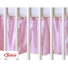 Baby tremmeseng dekorativ støv flæse-kantskjuler 120x60cm - Hanging Hearts  Lyserød Pink Polkaprikker