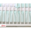 Baby tremmeseng dekorativ støv flæse-kantskjuler 120x60cm - Little Prince/Princess  Mint