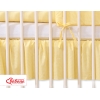 Baby tremmeseng dekorativ støv flæse-kantskjuler 124x70cm - Hanging Hearts  Gul Striber