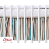 Baby tremmeseng dekorativ støv flæse-kantskjuler 124x70cm - Hanging Hearts  Striber