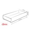 Baby tremmeseng med Skuffe 120x60cm Stjerner  STANDARD Stjerner
