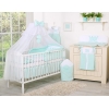 Baby tremmeseng myggenet lavet af tyl - Little Prince/Princess  Mint Sifonki
