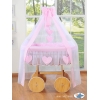 Babykurv Baby Vugge med gardiner  Lyserød Pink Amelie
