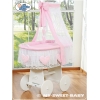 Babykurv med gardiner  Lyserød Pink Amelie