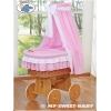 Babykurv med gardiner  Lyserød Pink Bellamy