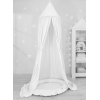 Sengehimmel Baby med Babynest med flæser Hvid