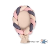 Babyrede med flettet kant - Sengerand  Beige Antracit Støvet Pink