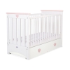 Babyseng LORENZO med Sfuffe  MAXI Hvid Pulverrosa