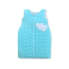Babysovepose - Hanging hearts  Turkis Polkaprikker