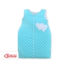 Babysovepose - Hanging hearts  Turkis Polkaprikker