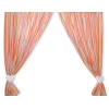 Babyværelse-gardiner - Hanging Hearts  Orange Striber
