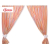 Babyværelse-gardiner - Hanging Hearts  Orange Striber