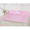 Blød baby skiftemåtte - Hanging Hearts  Lyserød Pink