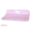 Blød baby skiftemåtte - Hanging Hearts  Lyserød Pink Polkaprikker