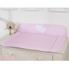 Blød baby skiftemåtte - Hanging Hearts  Lyserød Pink Polkaprikker