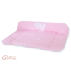 Blød baby skiftemåtte - Hanging Hearts  Lyserød Pink Striber
