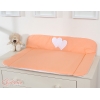 Blød baby skiftemåtte - Hanging Hearts  Orange