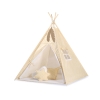 Børne tipi telt dekorative fjer GRATIS!  Beige Polkaprikker