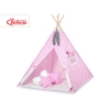 Børne tipi telt dekorative fjer GRATIS!  Lyserød Pink Polkaprikker