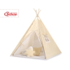 Børne tipi telt  legetæppe dekorative fjer GRATIS!  Beige Polkaprikker
