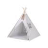 Børne tipi telt  legetæppe dekorative fjer GRATIS!  Grå