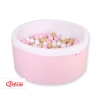 Boldbassin minky med bolde 200stk  Lyserød Pink