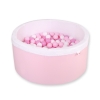 Boldbassin minky med bolde 200stk  Lyserød Pink