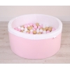Boldbassin minky med bolde 200stk  Lyserød Pink