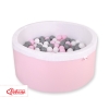 Boldbassin minky med bolde 200stk  Lyserød Pink